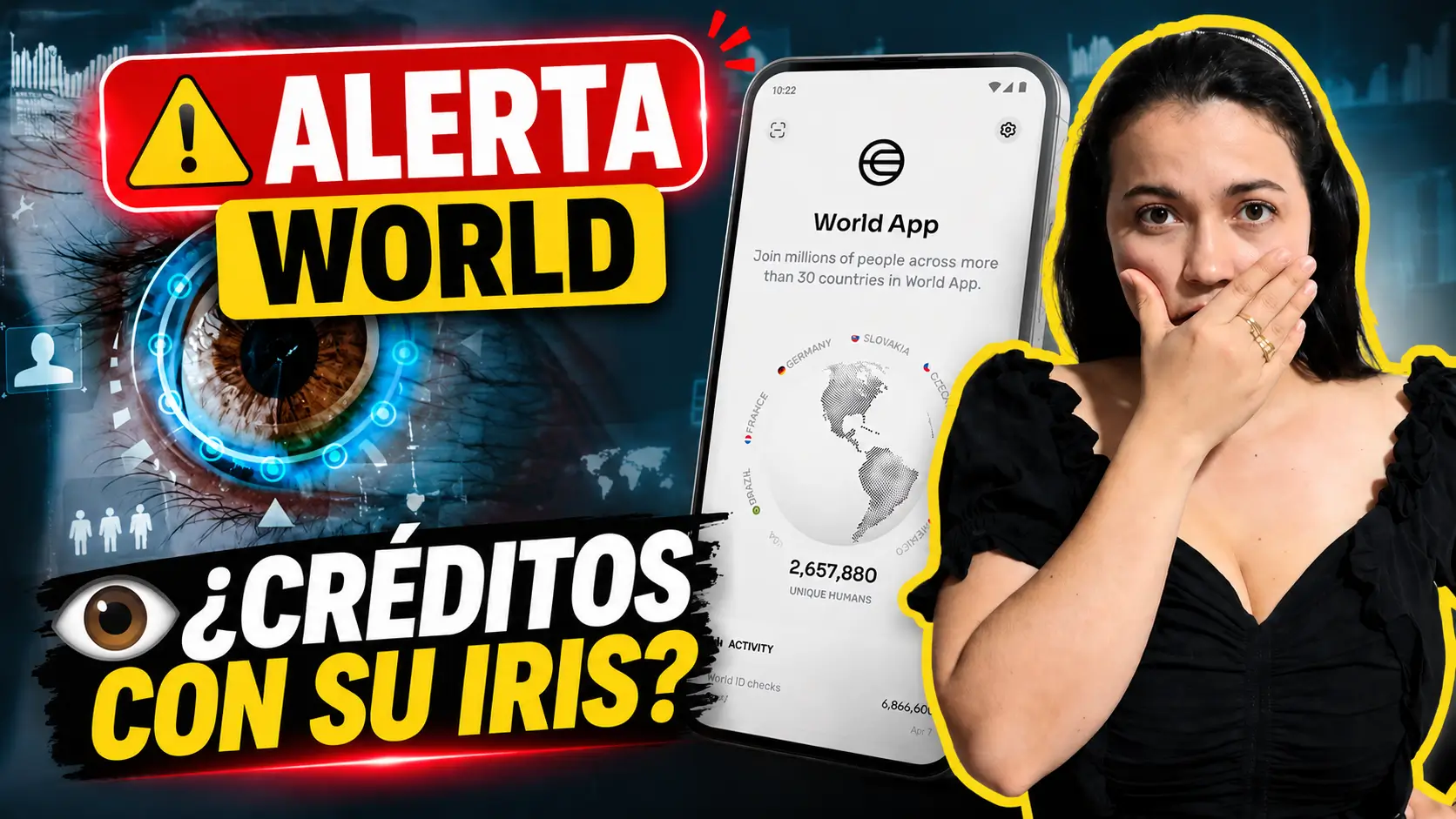 Créditos con datos del iris en Colombia y denuncias relacionadas con World.