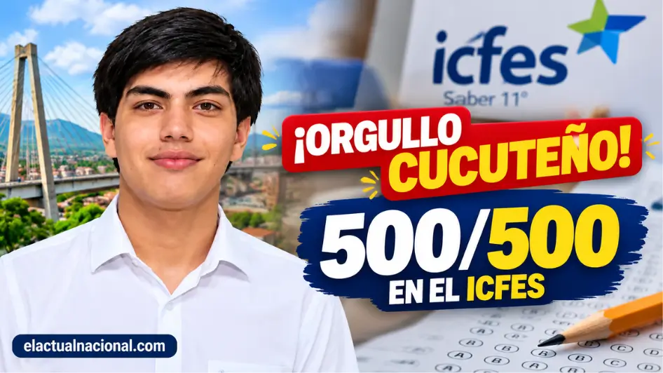 Cucuteño logró 500 de 500 en el Icfes, Matías Luengas en Cúcuta.