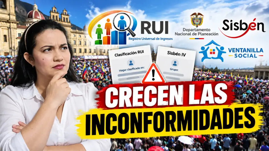 Crecen las inconformidades por el RUI por cambios en la clasificación de los hogares en Colombia.